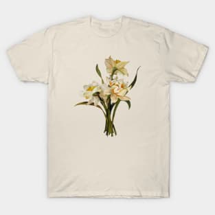 Double Narcissi Spring Flower Daffodil Bouquet Cut Out T-Shirt